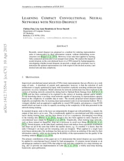 Learning Compact Convolutional Neural Networks with Nested Dropout