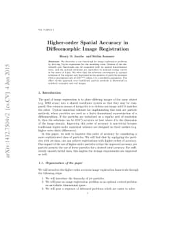 Higher-order Spatial Accuracy in Diffeomorphic Image Registration
