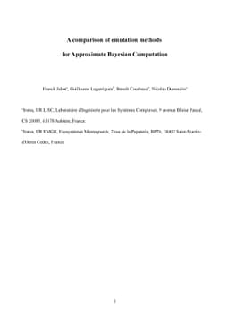A comparison of emulation methods for Approximate Bayesian Computation