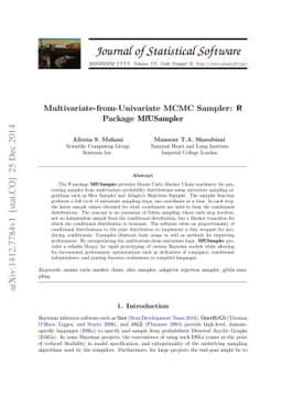 Multivariate-from-Univariate MCMC Sampler: R Package MfUSampler