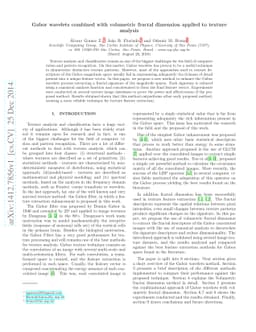 Gabor wavelets combined with volumetric fractal dimension applied to
  texture analysis
