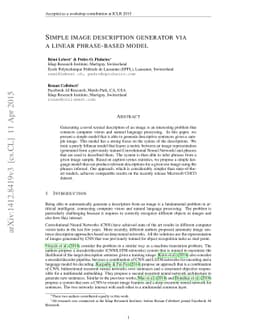 Simple Image Description Generator via a Linear Phrase-Based Approach
