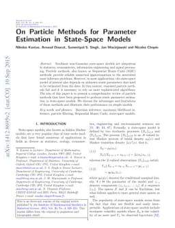 On Particle Methods for Parameter Estimation in State-Space Models