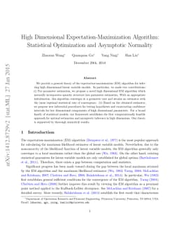 High Dimensional Expectation-Maximization Algorithm: Statistical
  Optimization and Asymptotic Normality