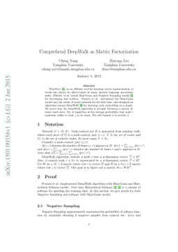 Comprehend DeepWalk as Matrix Factorization