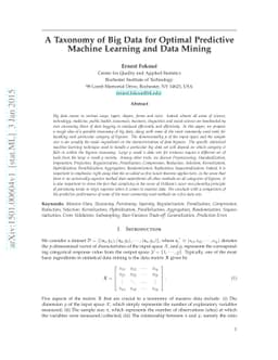 A Taxonomy of Big Data for Optimal Predictive Machine Learning and Data
  Mining