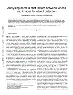Analysing domain shift factors between videos and images for object
  detection