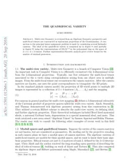 The Quadrifocal Variety