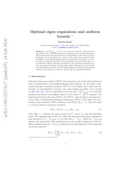 Optimal eigen expansions and uniform bounds