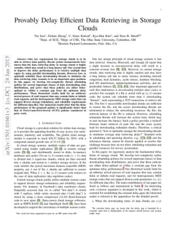Provably Delay Efficient Data Retrieving in Storage Clouds