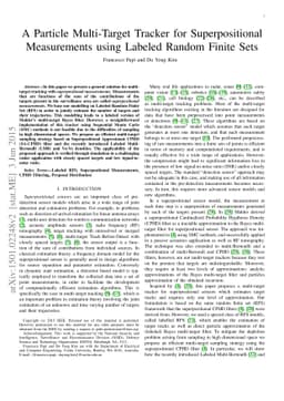 A Particle Multi-Target Tracker for Superpositional Measurements using
  Labeled Random Finite Sets