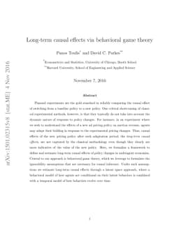Long-term causal effects via behavioral game theory