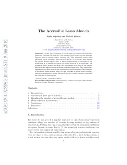 The Accessible Lasso Models