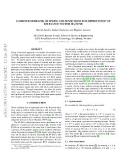 Combined modeling of sparse and dense noise for improvement of Relevance
  Vector Machine