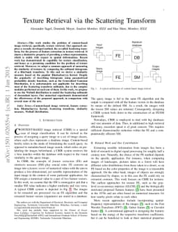 Texture Retrieval via the Scattering Transform