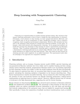 Deep Learning with Nonparametric Clustering