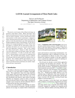 LATCH: Learned Arrangements of Three Patch Codes