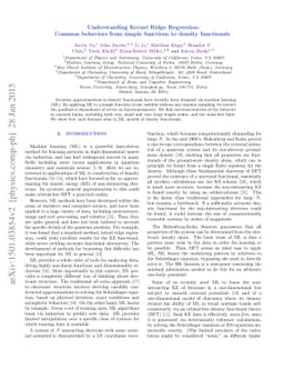 Understanding Kernel Ridge Regression: Common behaviors from simple
  functions to density functionals