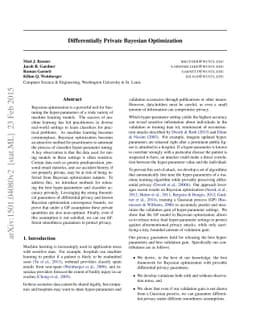 Differentially Private Bayesian Optimization