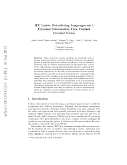 IFC Inside: Retrofitting Languages with Dynamic Information Flow Control
  (Extended Version)