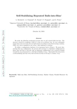 Self-Stabilizing Repeated Balls-into-Bins