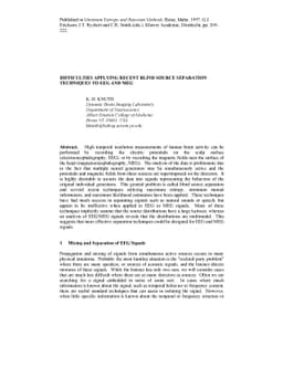 Difficulties applying recent blind source separation techniques to EEG
  and MEG