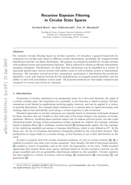 Recursive Bayesian Filtering in Circular State Spaces