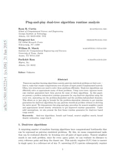 Plug-and-play dual-tree algorithm runtime analysis