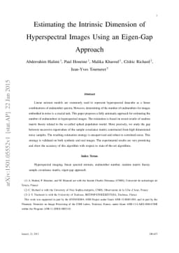 Estimating the Intrinsic Dimension of Hyperspectral Images Using an
  Eigen-Gap Approach