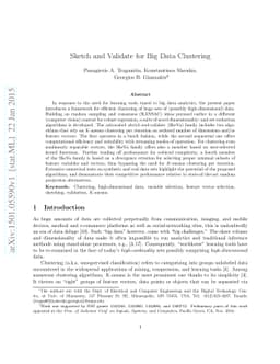Sketch and Validate for Big Data Clustering