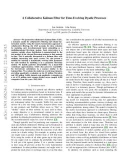 A Collaborative Kalman Filter for Time-Evolving Dyadic Processes