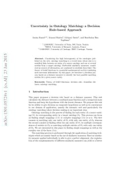 Uncertainty in Ontology Matching: A Decision Rule-Based Approach