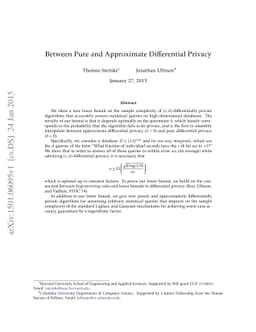 Between Pure and Approximate Differential Privacy
