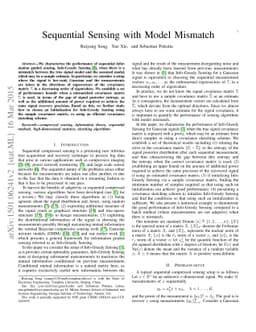 Sequential Sensing with Model Mismatch