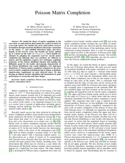 Poisson Matrix Completion