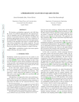 A Probabilistic Least-Mean-Squares Filter