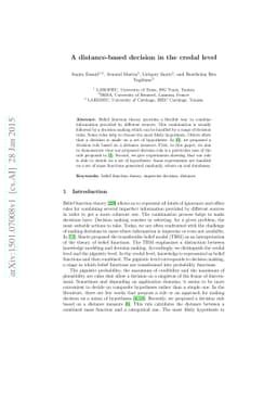 A Distance-Based Decision in the Credal Level