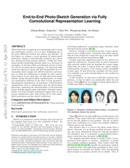 End-to-End Photo-Sketch Generation via Fully Convolutional
  Representation Learning
