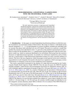 High-Dimensional Longitudinal Classification with the Multinomial Fused
  Lasso