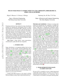 Multi-task Image Classification via Collaborative, Hierarchical
  Spike-and-Slab Priors