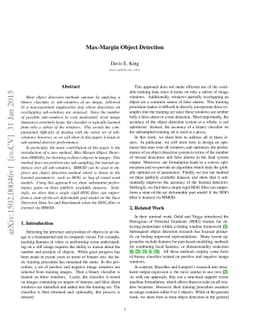 Max-Margin Object Detection