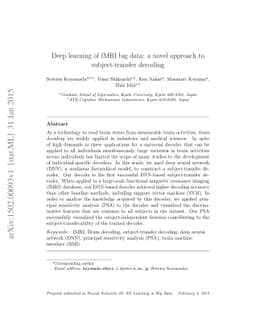 Deep learning of fMRI big data: a novel approach to subject-transfer
  decoding