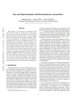 Pose and Shape Estimation with Discriminatively Learned Parts