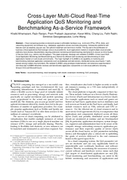 Cross-Layer Multi-Cloud Real-Time Application QoS Monitoring and
  Benchmarking As-a-Service Framework