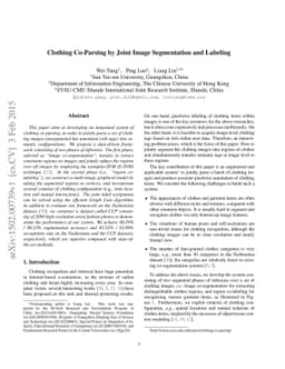 Clothing Co-Parsing by Joint Image Segmentation and Labeling