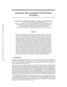 Deep Joint Task Learning for Generic Object Extraction