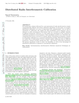 Distributed Radio Interferometric Calibration