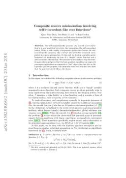 Composite convex minimization involving self-concordant-like cost
  functions
