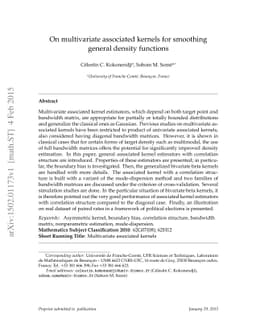 On multivariate associated kernels for smoothing general density
  functions