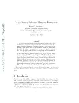 Proper Scoring Rules and Bregman Divergences